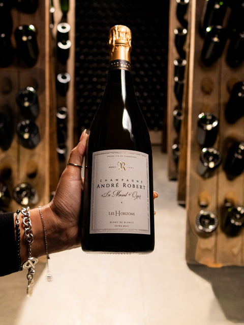 Champagne André Robert Blanc de Blancs Les Horizons Grand Cru Extra Brut NV (Disg. April 2023)
